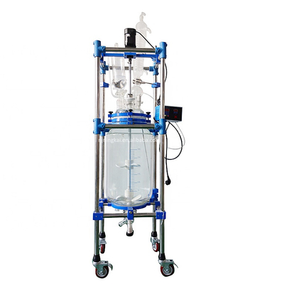 30l glass reactor Jacketed Glass Reactor 